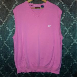 Men's Chaps XXL Pink Sweater Vest EUC